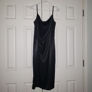 Silky Cowl Neck Slip Dress | size M